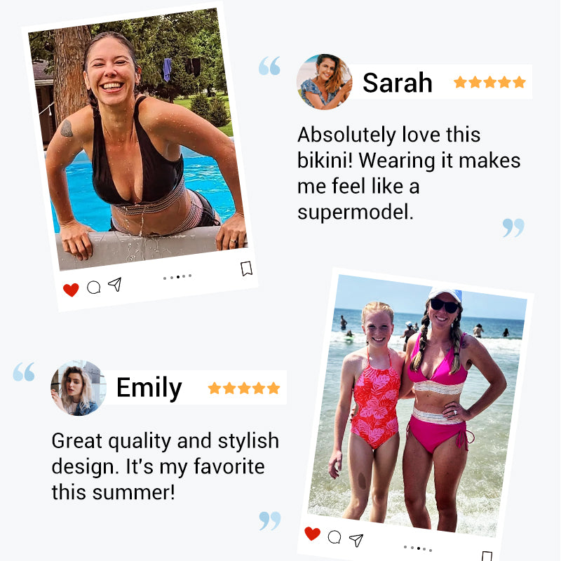 👙TRIAUMPH⛱️ S-4XL 🌺 Σετ μπικίνι με ψηλή μέση και έλεγχο κοιλιάς, με χρωματικές ενώσεις 🌈👙
