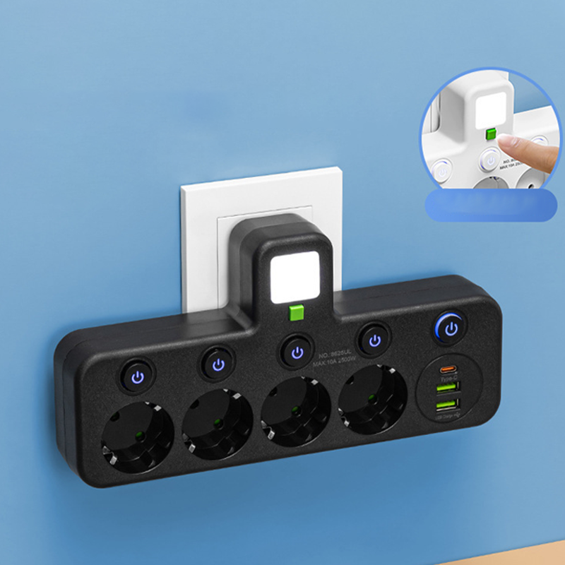 Έξυπνος προεκτατικός με θύρες USB (ευρωπαϊκό βύσμα)