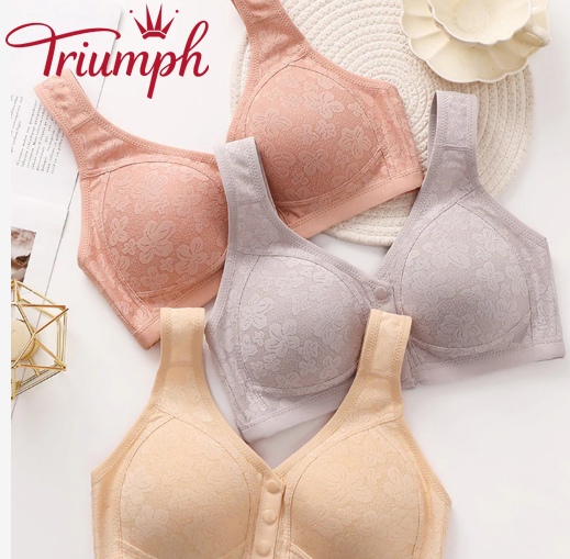 👙Triumph🔥ΑΓΟΡΑΣΤΕ 2 ΚΑΙ ΠΑΡΤΕ 2 ΔΩΡΕΑΝ🔥Εξαιρετικά άνετα γυναικεία εσώρουχα με κλείσιμο με κουμπιά μπροστά
