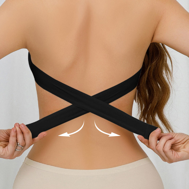 👙Triumph👙Γυναικείο σουτιέν χωρίς τιράντες με αντιολισθητικό σταυρωτό κούμπωμα