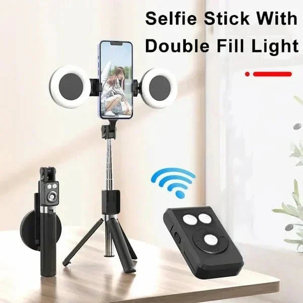 📸✨Αποσπώμενο πολυλειτουργικό selfie stick κινητού τηλεφώνου και βάση