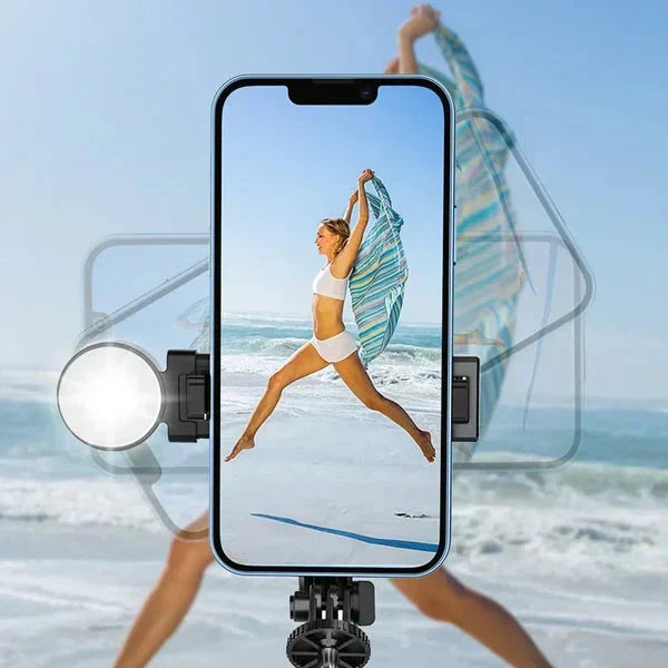 📸✨Αποσπώμενο πολυλειτουργικό selfie stick κινητού τηλεφώνου και βάση