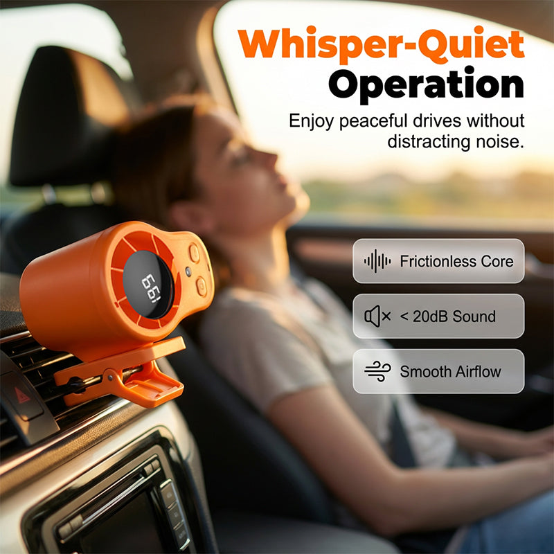 🚗ΈΚΠΤΩΣΗ 50%✨ Απολαύστε μια δροσερή οδήγηση – Φορητός ανεμιστήρας αυτοκινήτου LED με έξυπνη οθόνη🌬️