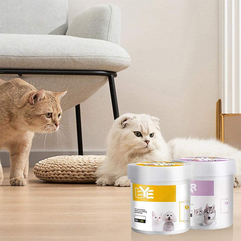 🐱🐶 Φυσικά μαντηλάκια καθαρισμού με φυτικά συστατικά για τα μάτια και τα αυτιά των κατοικίδιων ζώων