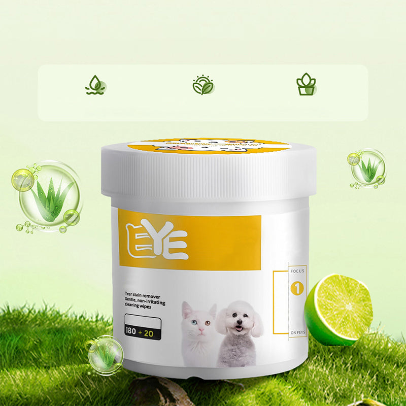 🐱🐶 Φυσικά μαντηλάκια καθαρισμού με φυτικά συστατικά για τα μάτια και τα αυτιά των κατοικίδιων ζώων