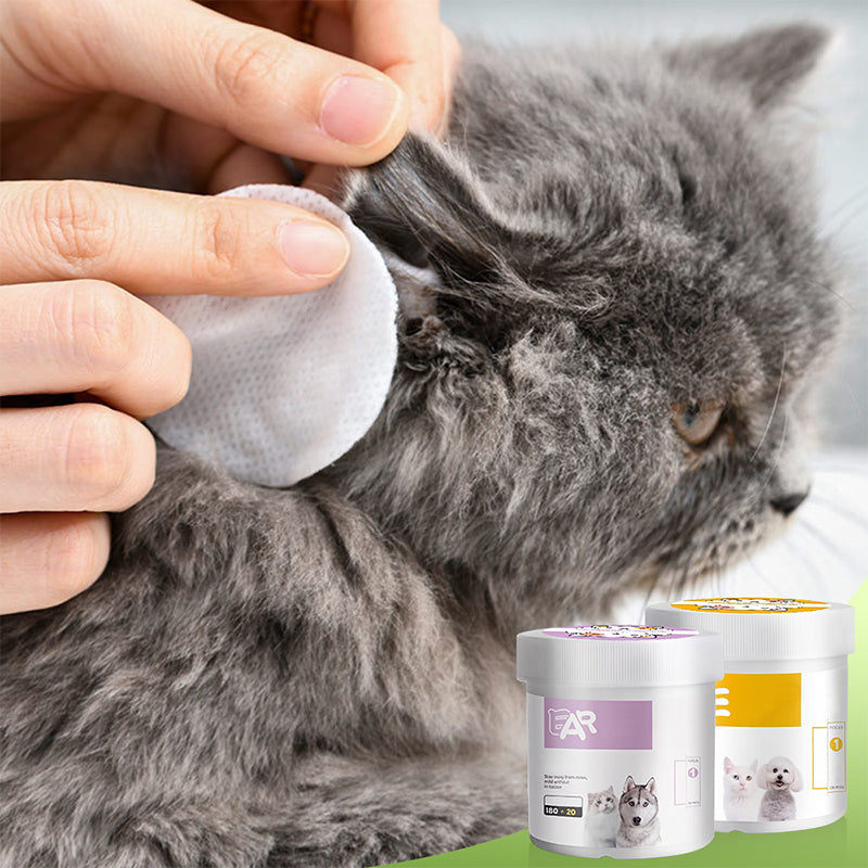 🐱🐶 Φυσικά μαντηλάκια καθαρισμού με φυτικά συστατικά για τα μάτια και τα αυτιά των κατοικίδιων ζώων